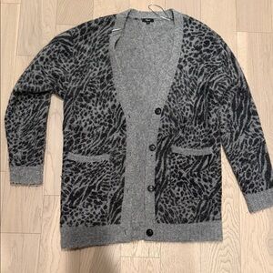 Gray Patterned Men's Sweater